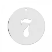 Colgante cifra 7 - 12 mm de Plata Ley x1