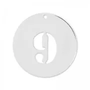 Colgante cifra 9 - 12 mm de Plata Ley x1