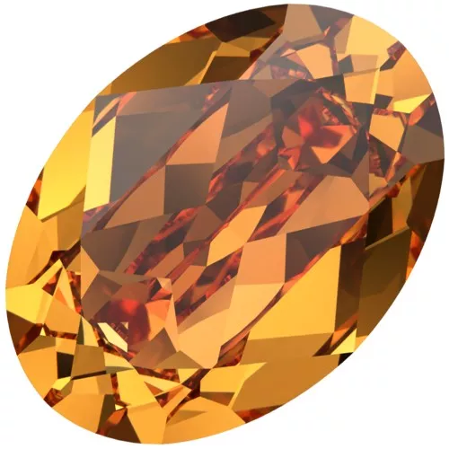 Cabujón PureCrystal 4120 14x10 mm - Naranja oscuro x1