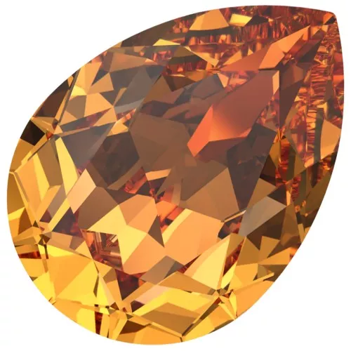 Cabujón PureCrystal 4320 8x6 mm - Naranja oscuro x1