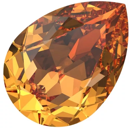 Cabujón PureCrystal 4320 18x13 mm - Naranja oscuro x1