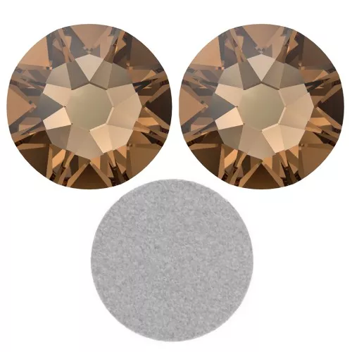 Pegatinas strass PureCrystal 3 mm - Topacio ahumado claro reinventado x36