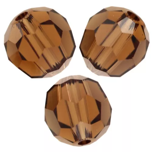 Cuentas redondas PureCrystal 5000 6 mm - Topacio ahumado reinventado x6