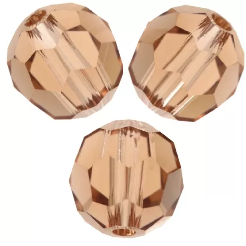 Cuentas redondas PureCrystal 5000 6 mm - Topacio ahumado claro reinventado x6