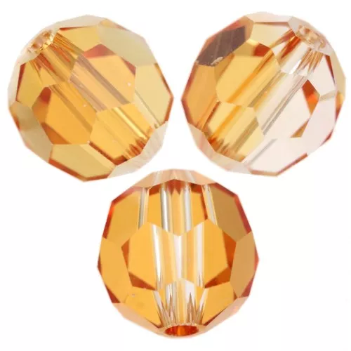 Cuentas redondas PureCrystal 5000 6 mm - Naranja oscuro x6