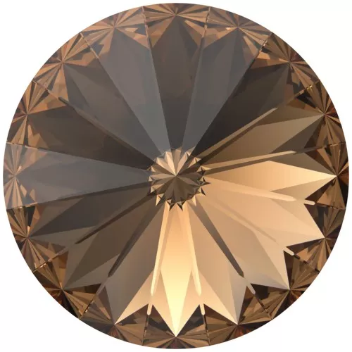 Cabujón PureCrystal 1122 Rivoli 12 mm - Topacio ahumado claro reinventado x1