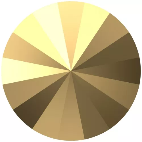 Cabujón PureCrystal 1122 Rivoli 14 mm - Cristal Aurum x1