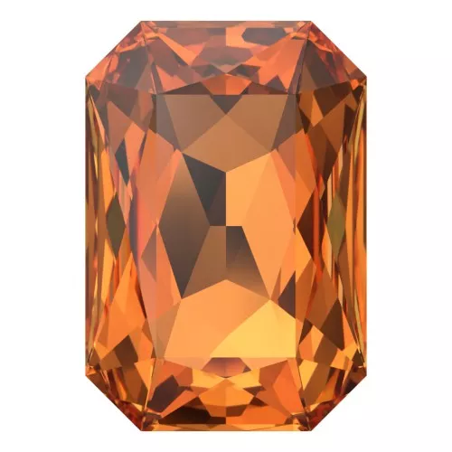Cabujón de cristal puro 4627 27x18,5 mm - Naranja oscuro x1