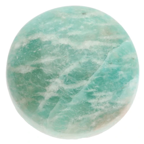 Cabuchón redondo 15 mm Amazonite con rayas x1