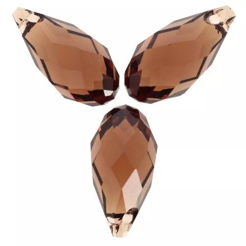 PureCrystal 6010 11x5,5 mm Gotas - Topacio ahumado reinventado x4