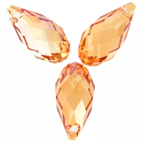 Gotas PureCrystal 6010 13x6,5 mm - Naranja oscuro x1