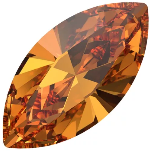 PureCrystal 4228 Gotas 6x3 mm - Naranja Oscuro x4