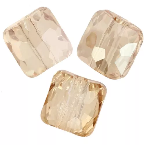 Cuentas cuadradas 6 mm - Fantasy Square PureCrystal 5035 - Cristal Golden Shadow x6