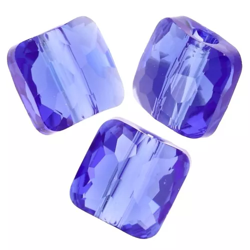 Cuentas cuadradas 6 mm - Fantasy Square PureCrystal 5035 - Zafiro x6