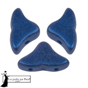 Cuentas de cristal Helios® de Puca® 6x10mm - Azul Caribe Metálico Mate x10g|raw }}