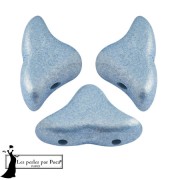 Cuentas de cristal Helios® de Puca® 6x10mm - Azul claro metalizado mate x10g|raw }}