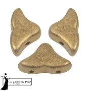 Cuentas de cristal Helios® de Puca® 6x10mm - Oro Metálico Mate x10g