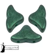 Cuentas de cristal Helios® de Puca® 6x10mm - Bosque Verde Metálico Mate x10g
