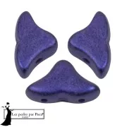 Cuentas de cristal Helios® de Puca® 6x10mm - Azul Real Metálico Mate x10g