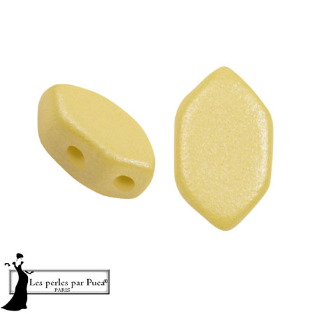 Cuentas de cristal Paros® by Puca® 7x4 mm - Vogue Canary Yellow Mat x10g