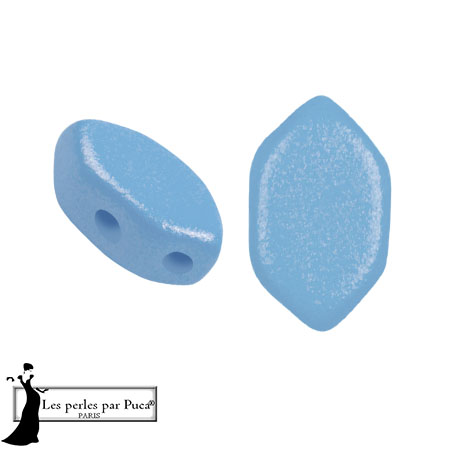 Cuentas de cristal Paros® by Puca® 7x4 mm - Vogue Azul Celeste Mate x10g