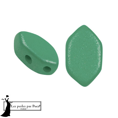 Cuentas de cristal Paros® by Puca® 7x4 mm - Vogue Green Garden Mat x10g