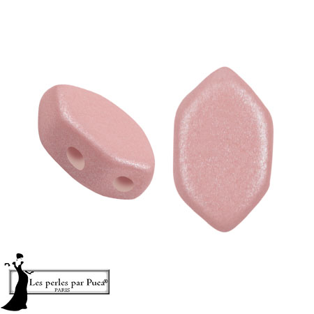 Cuentas de cristal Paros® by Puca® 7x4 mm - Vogue Rose Nude Mat x10g