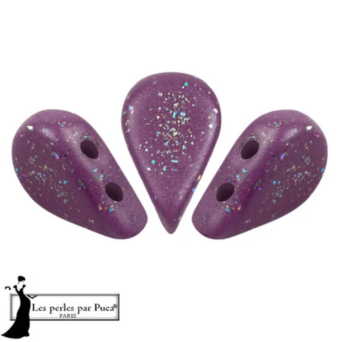Cuentas de cristal Amos® de Puca® 5x8 mm - Constelación Magenta Oscuro x10g