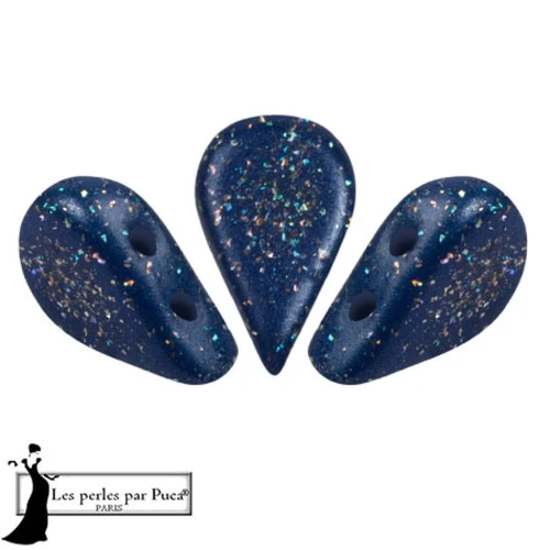 Cuentas de cristal Amos® by Puca® 5x8 mm - Night Blue Constellation x10g