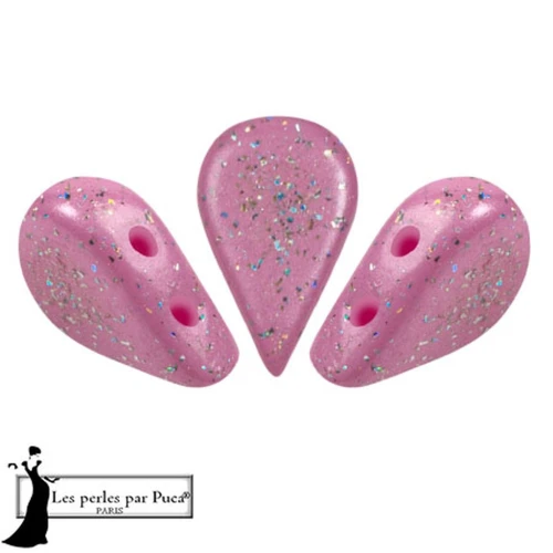 Cuentas de cristal Amos® by Puca® 5x8 mm - Persian Pink Constellation x10g