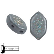 Cuentas de cristal Paros® de Puca® 7x4 mm - Constelación Gris x10g|raw }}