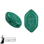 Cuentas de cristal Paros® de Puca® 7x4 mm - Constelación Verde x10g