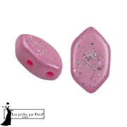 Cuentas de cristal Paros® de Puca® 7x4 mm - Constelación Rosa Persa x10g|raw }}