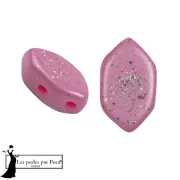 Cuentas de cristal Paros® de Puca® 7x4 mm - Constelación Rosa Persa x10g