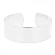 Base pulsera latón 20x150 mm plateado x1