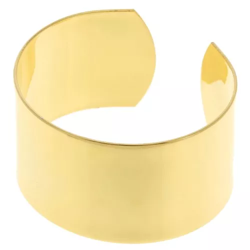 Base pulsera latón 20x150 mm dorado con oro fino x1