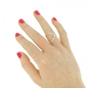 Anillo hilo cruzado de Plata 925 x1