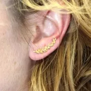 Pendientes espigo 24 mm de Plata 925 x2