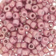 Cuentas de Rocalla Matubo 7/0 - 3,5 mm, rosa opaco con aspecto cerámico, 10 g