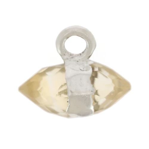 Dije de gema facetada 9x10,5 mm - Citrino - Plata 925 Plateado x1