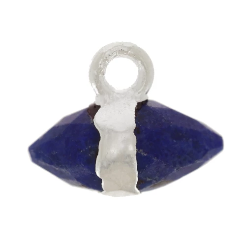 Dije de piedra preciosa facetada 9x10,5 mm - Lapislázuli - Plata 925 x1