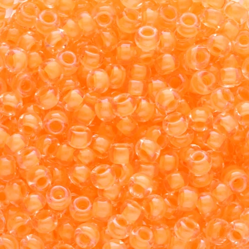 Rocalla Miyuki 8/0 4298 - Naranja suave luminoso x8g