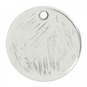 Cequí texturado 15 mm Chapado Plateado envejecido x1