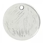 Cequí texturado 15 mm Chapado Plateado envejecido x1