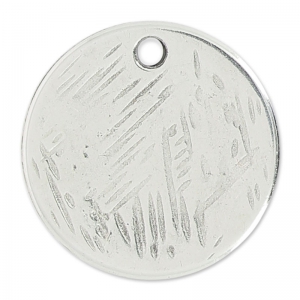 Cequí texturado 15 mm Chapado Plateado envejecido x1