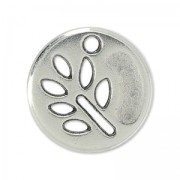 Cequí Hoja12 mm Chapado Plateado envejecido x1|raw }}