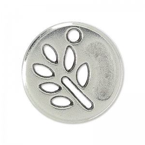 Cequí Hoja12 mm Chapado Plateado envejecido x1