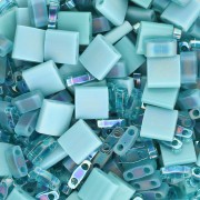 Mezcla de cuentas Miyuki - Cuarto - Medio y Tila - Azul Laguna x10g