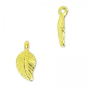 Dije hoja 13x7 mm Dorado con oro fino x1|raw }}