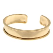 Base pulsera Eco latón con reborde curvado 15 mm dorado x1|raw }}